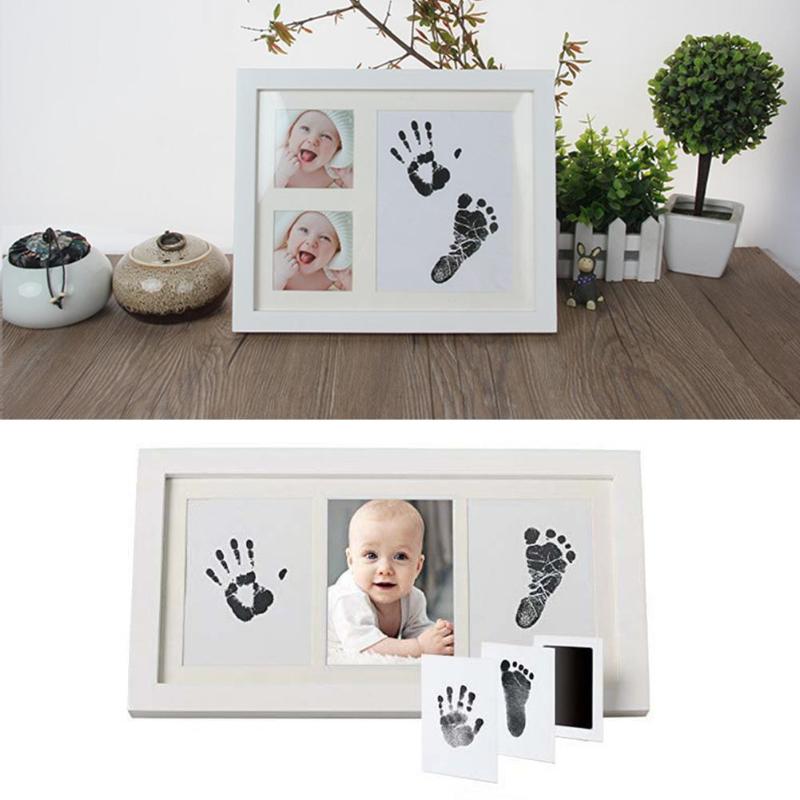 Baby Care Niet Giftig Baby Handafdruk Footprint Opdruk Kit Baby Souvenirs Casting Pasgeboren Voetafdruk Stempelkussen Baby Klei Speelgoed