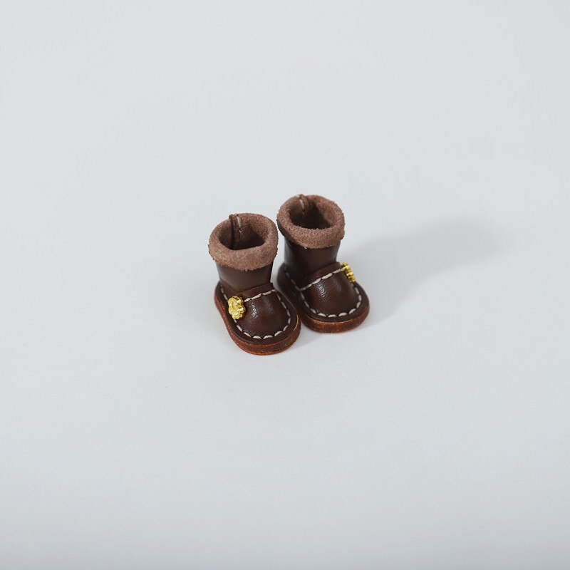 1/12bjd Bjd Poupée Chaussures Haut de gamme À La Main En Cuir De Vachette bottes Chaussures Pour Obitsu 11 OB11 Taille CGC Poupée 11cm Body9: B (1)