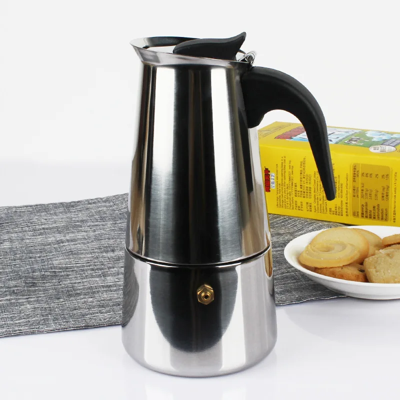 Dzbanek robić kawy Mocha Domowy ekspres robić kawy ze stali nierdzewnej Kuchenka indukcyjna Ogrzewanie Mocha garnek Espresso