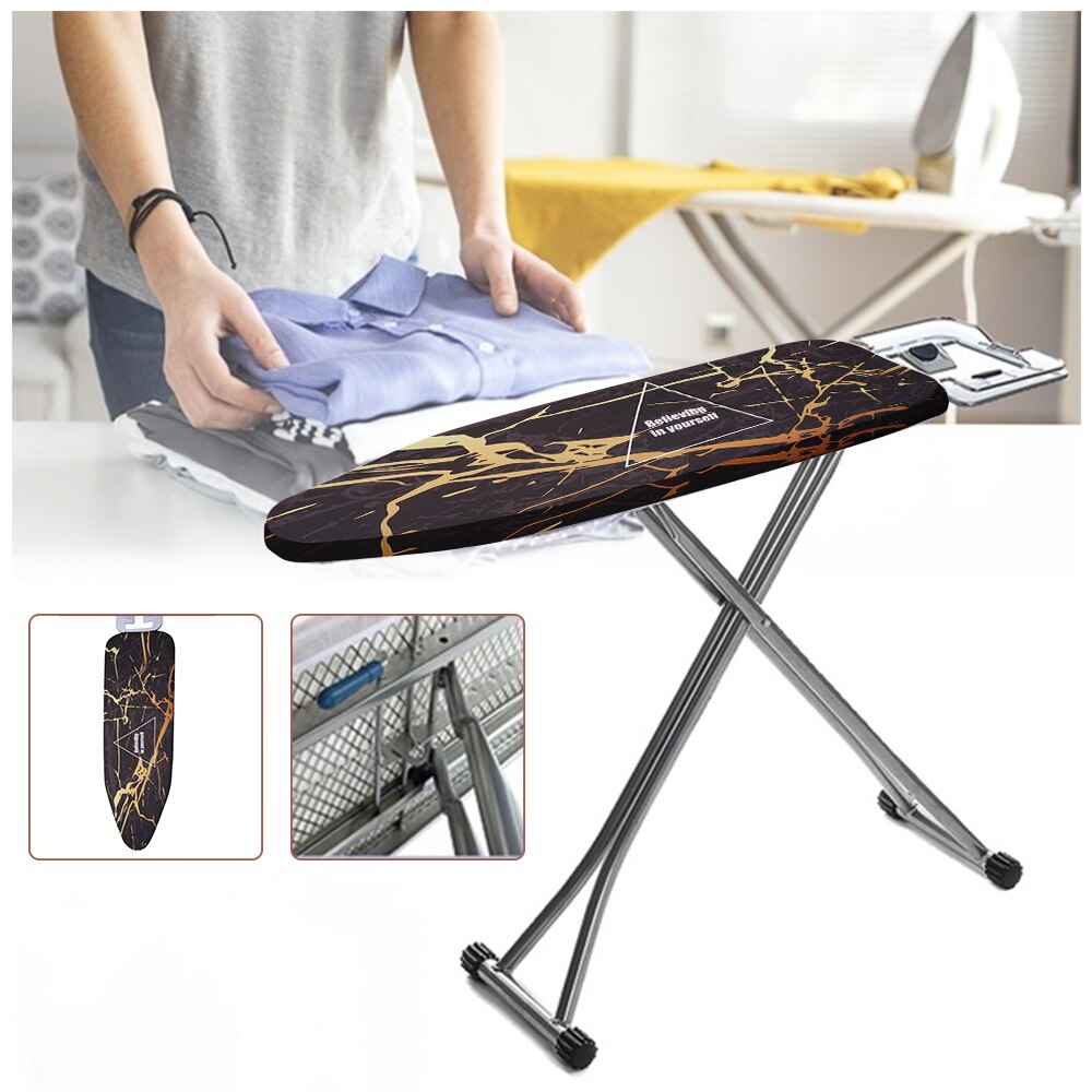 Marble Print Ironing Board Cover Protective Insulation Ironing Mat Non-Slip Thickened Ironing Cloth Guard Pressing Pad Washable