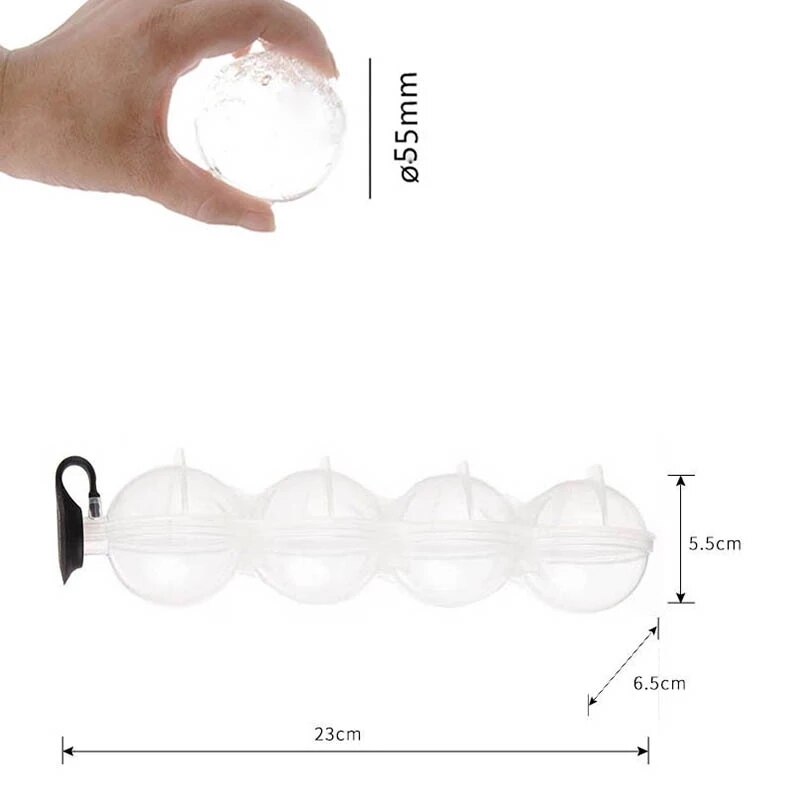 4 Holte 5.5Cm Big Size Ball Ice Mallen Bol Ronde Bal Ice Cube Makers Thuis Bar Party Keuken Whiskey cocktail Diy Ijs Mallen
