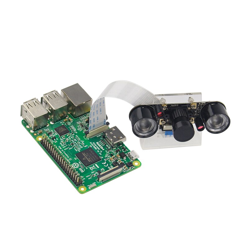 5mp cameramodule voor raspberry  pi 4b/3b+/3b/2b infrarood nachtzicht 1080p camera met houder