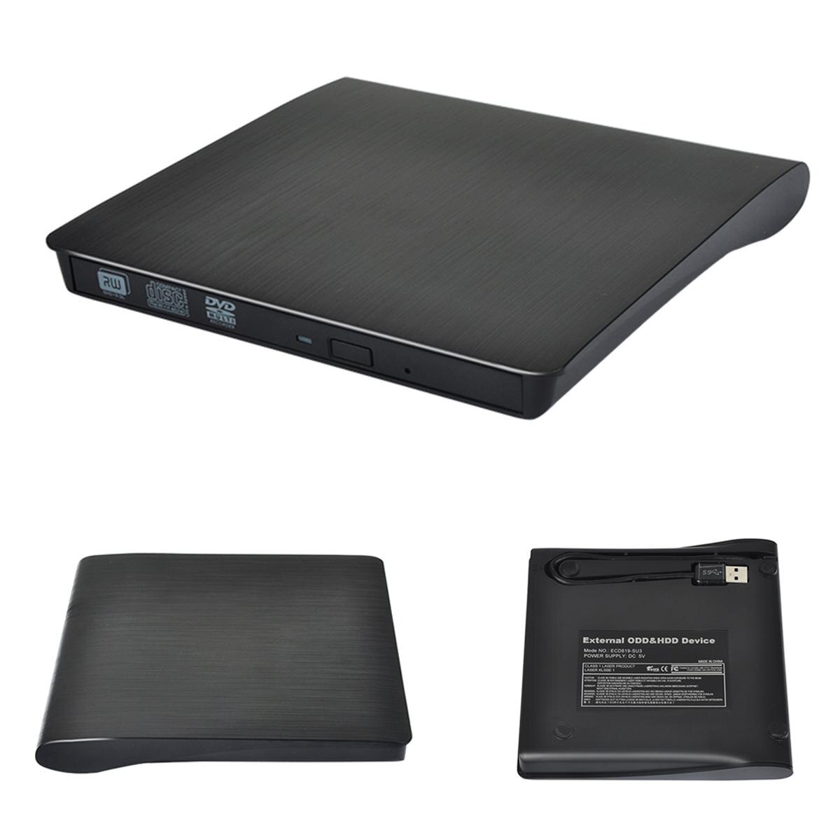 USB 3.0 Slim External DVD RW CD Writer Drive Burner Reader Player Optical Drives For Laptop PC dvd burner dvd portatil