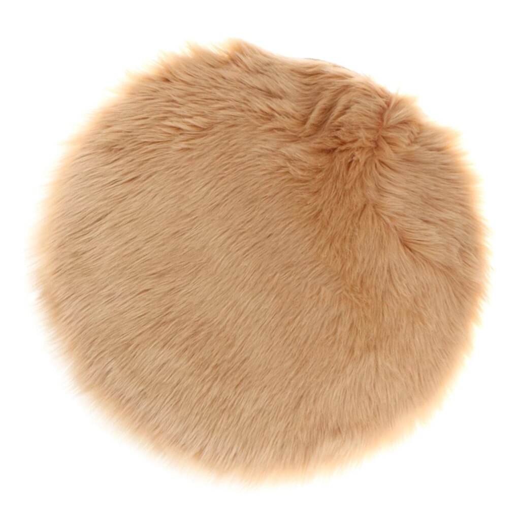 Luxe Faux Fur Schapenvacht Tapijt, Ronde Met Dikke Stapel, Machine Wasbaar, Soft & Stijlvolle Home Decor