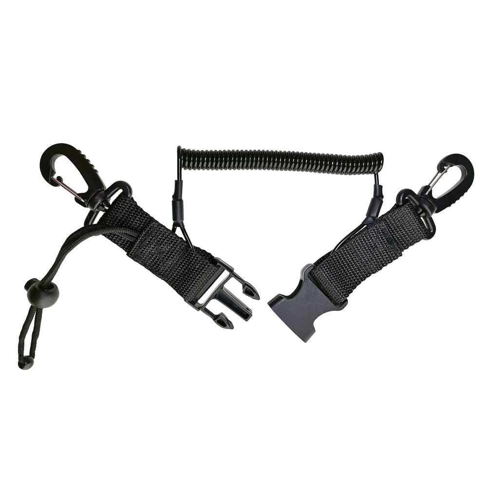 Scuba Diving Underwater Coiled Camera Lanyard With Quick Release Buckle