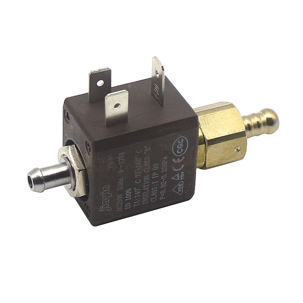 Jiayin JYZ-3 Normally Open N/O 2/2 Way AC 230V Cannula Brass Coffee Makers Steam Air Water Electric Solenoid Valve Inlet Valve