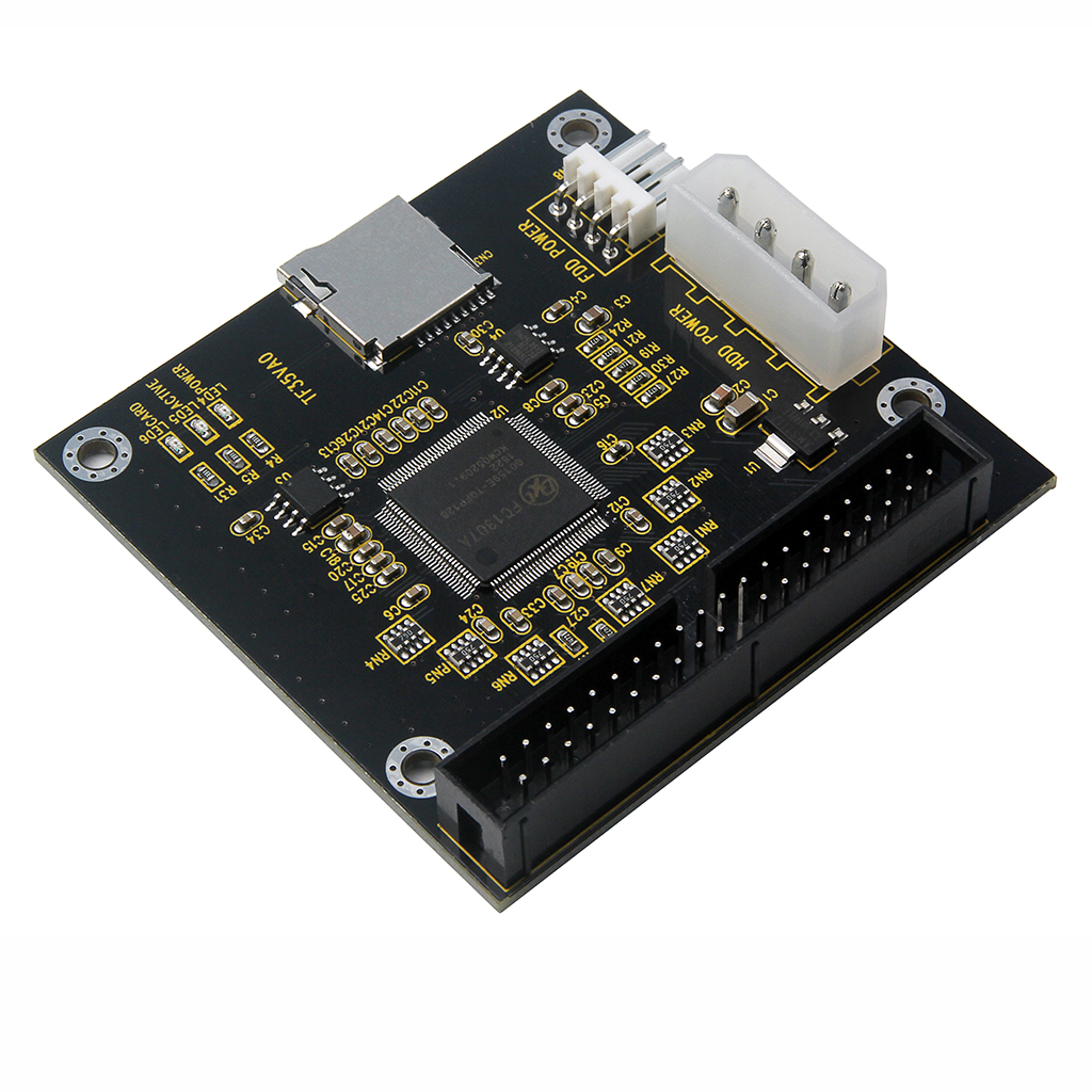 Tf micro-sd-zu-ide -3.5 40 pin-disk-drive-adapterkarte (riser-karte) mit unterstützung für 512gb sdxd-karten (ata/ide) für laptops und notebooks