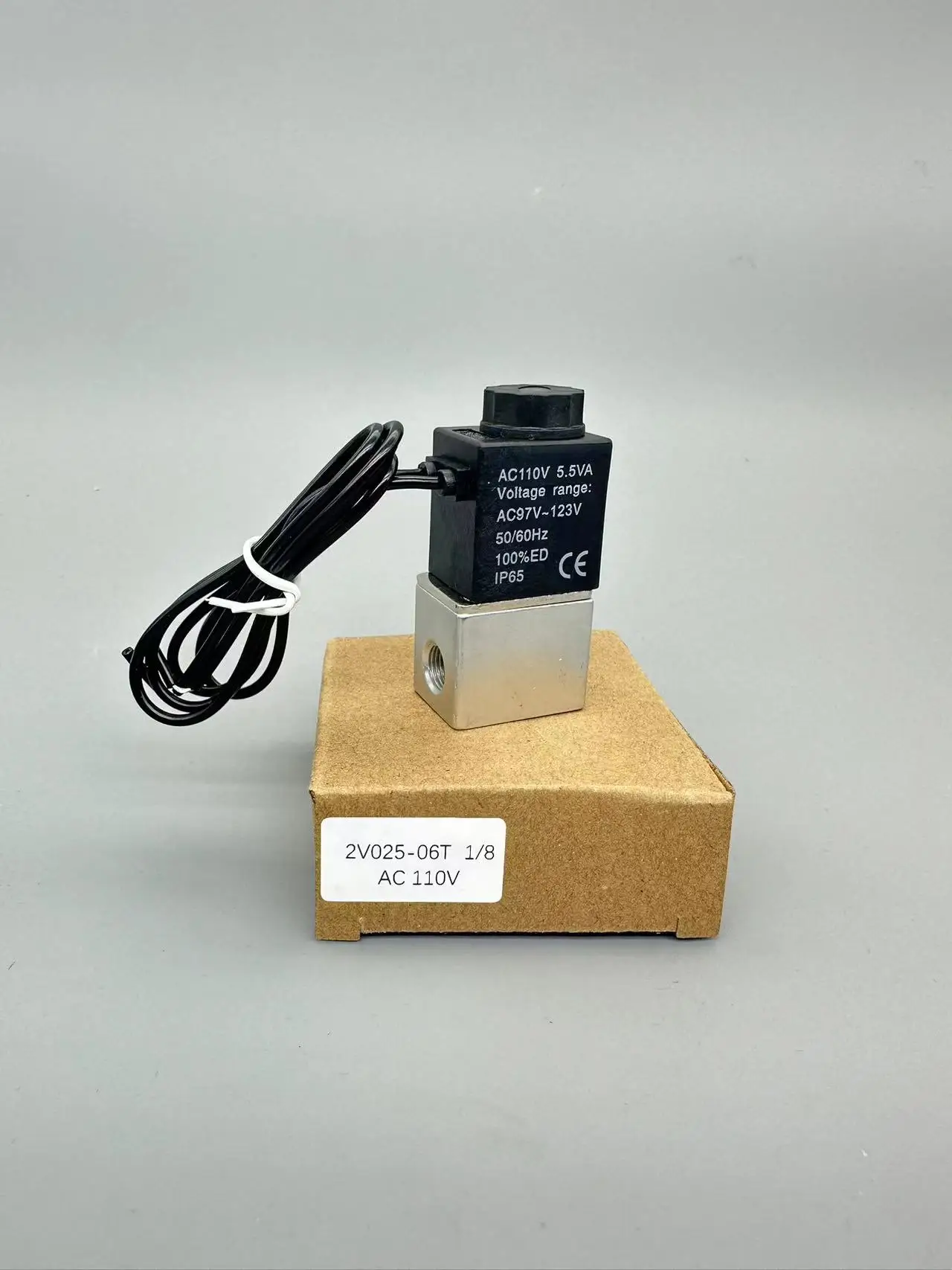 2 v 025-06t normalt åben 12v magnetventil 1/8 " 24v 110v 220v 380v 1- vejs ventil pneumatiske ventiler til vand, luft, gas, tovejs