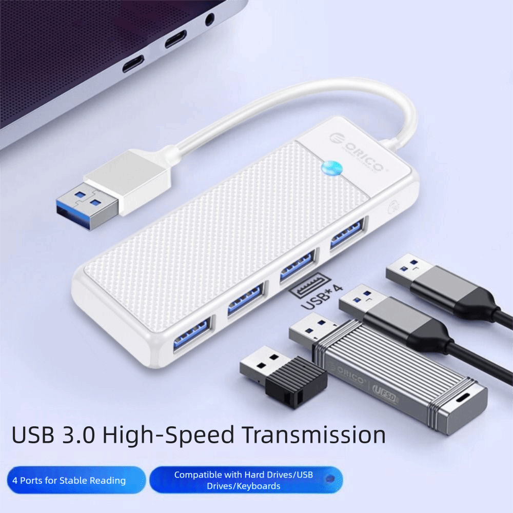 Adaptador usb 4- por , divisor usb 3.0, extensão de transferência de dados 4 in para 1, hub usb 3.0, conector de alta velocidade, expansor de porta usb, disco rígido.