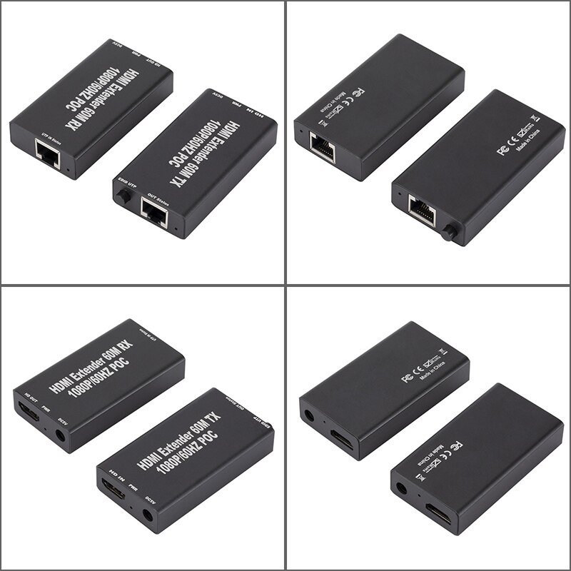 HDMI to RJ45 LAN Extender Repeater Single Cat5E/6 Plug Network Signal 1080P HD Extender Repeater Over Single