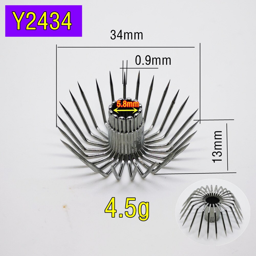 24 pin gancho calamar 10 Uds 20 piezas Uds 50 Uds alambre de acero inoxidable Alambre de gran cebo accesorios gran sepias pulpos atraer herramienta para pesca de mar DIY