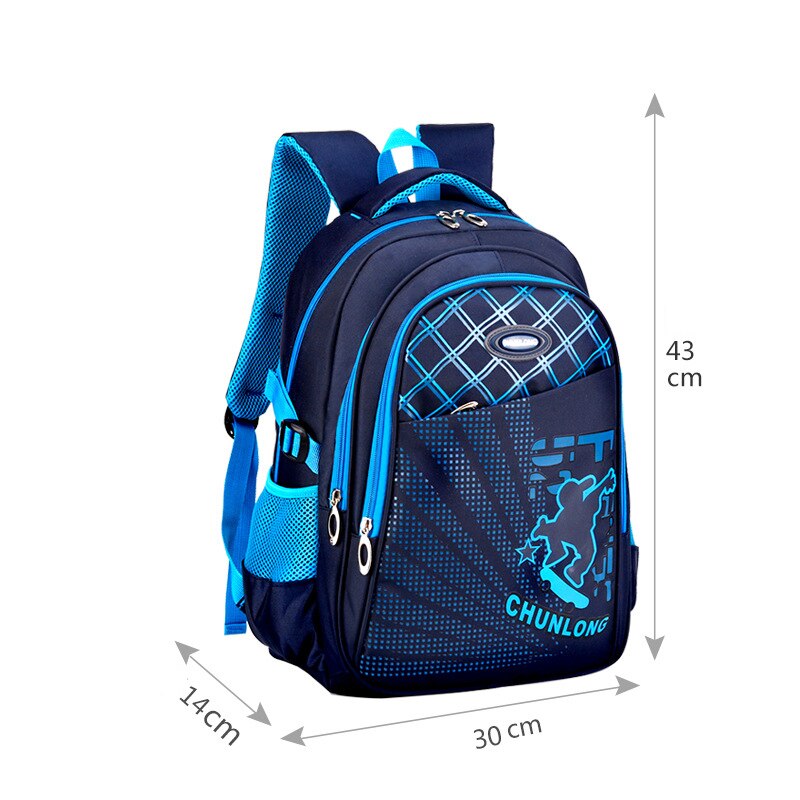 Primary Safe School Backpack for Boys Girls Waterproof Schoolbag kids Princess Orthopedic School bags Children Backpacks mochila: 6366 Blue