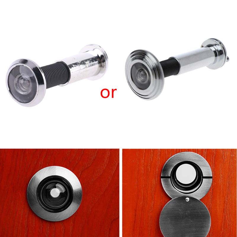 Stainless Steel Peephole for Front Door with Privacy Cover Hidden Security Door Viewer 200 Degree Wide Viewing Angle