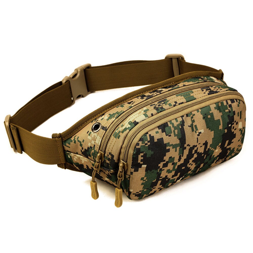 Men Waterproof 1000D Nylon Sling Chest Bag Fanny Pack Waist Bag Hip Bum Belt Cross Body Messenger Casual Shoulder Pouch Purse: Jungle Camouflage