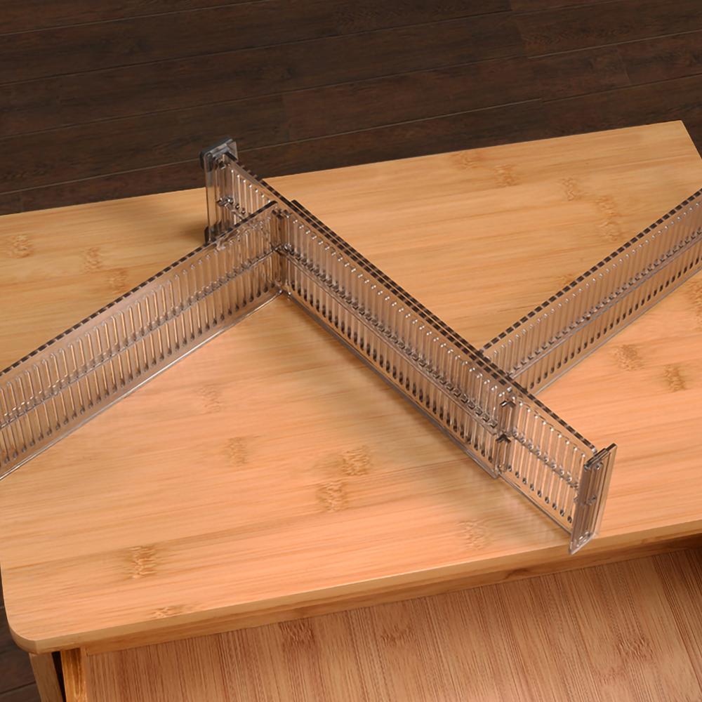 2 stücke Kunststoff Einstellbare Schublade Teiler veranstalter Versenkbare strecken Lagerung Partition Bord Multi-Zweck DIY Heimat Sekretariat