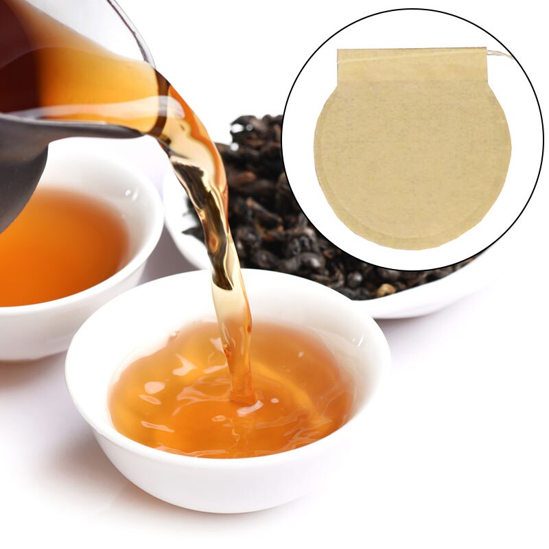 100 Pcs/Lot Disposable Tea Bags Empty Scented Tea Filter Bag With String Tie Heal Seal Paper Teabags For Herb Loose Tea Tools