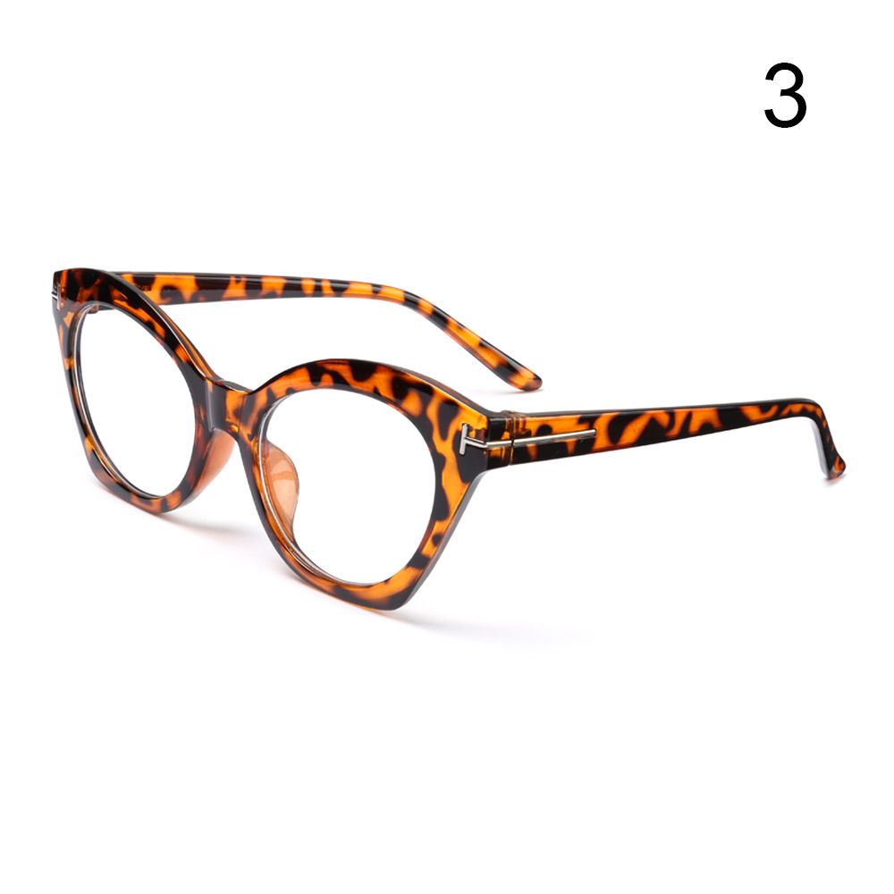 Vintage cat eye anti-blåt lys briller kvinder retro stel anti-stråling computerspil briller optiske briller: Leopard