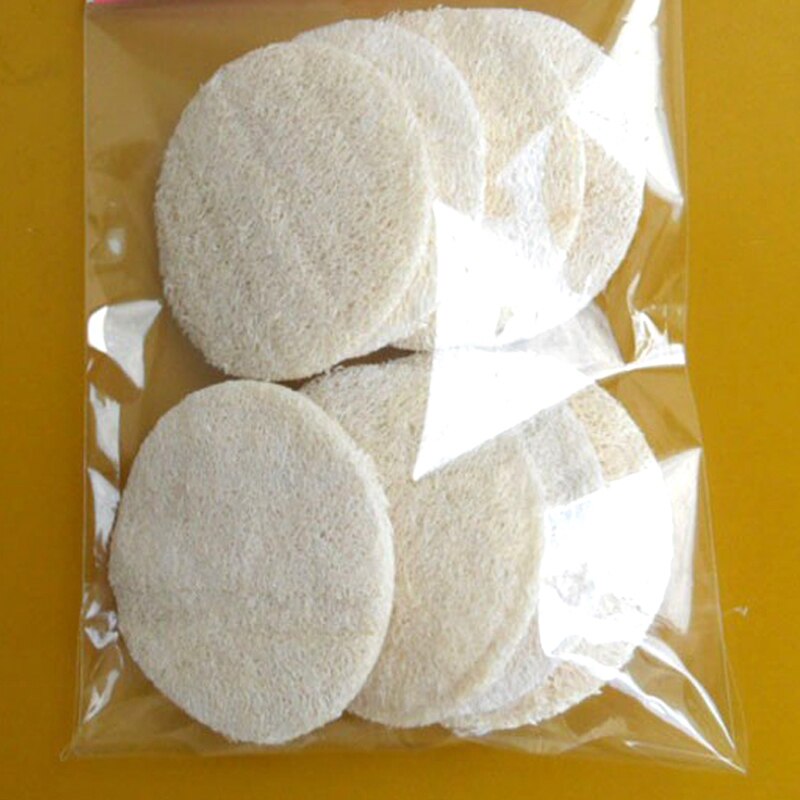40pcs Natuurlijke Loofah Luffa Loofa Facial Pad Spons Wrijven Exfoliëren Bad Handschoen Ovale Badhanddoek