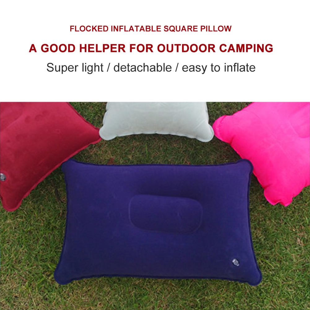 Inflatable Air Pillows Portable Ultralight PVC Nylon Camping Sleep Cushion For Travel Hiking Beach Car Plane Head Rest Camp Gear