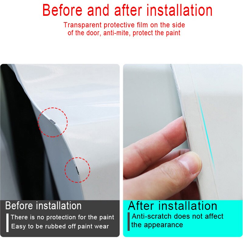 Car Anti-Collision Tape Side Door Edge Guard Plate Car Door Protector Sticker Strip bumper protector Car Styling Accessories