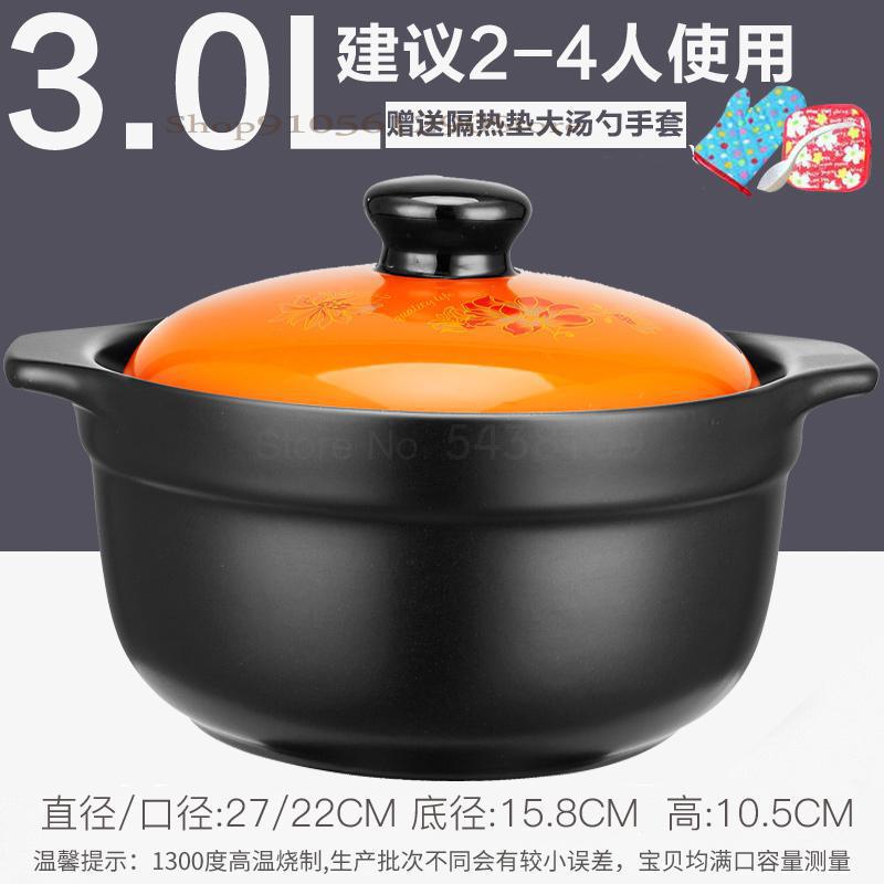 600 braadpannen hittebestendige potten soep keramiek kleine braadpan soeppan stoofpot vuur thuis gas kleipot rijst soep: Oude boer 4