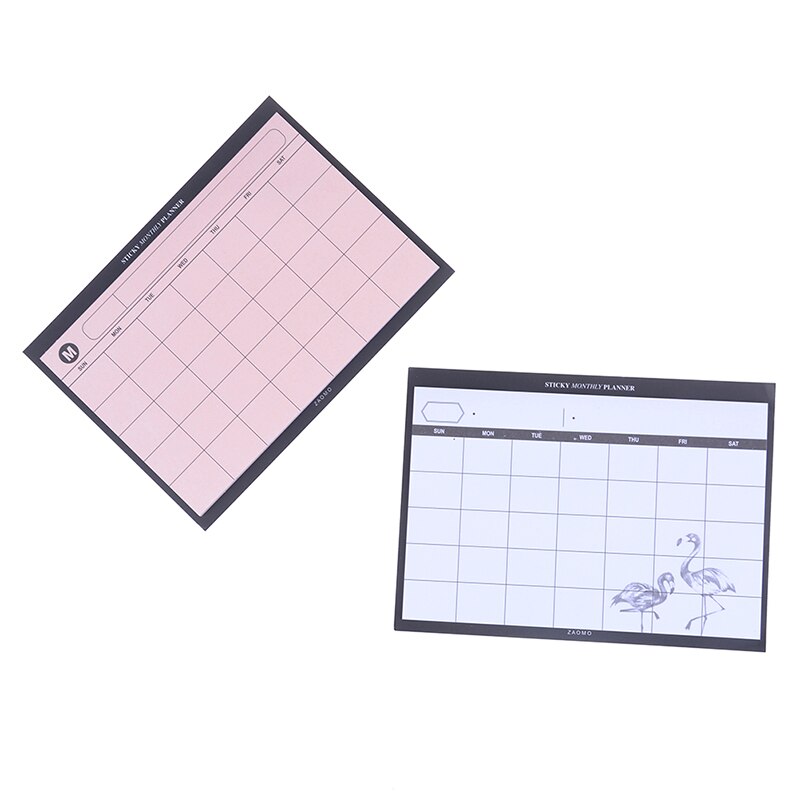 Simple Desktop Schedule Planner Monthly Plan Kawaii Mini Notebooks Office Supplies Work Efficiency Summary Organizer