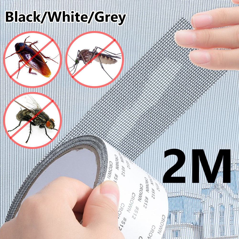 Adhesivo de malla para reparación de ventanas, parche adhesivo antimosquitos, moscas, insectos, parche de pared