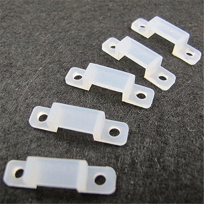 10 Pcs Vaststelling Montage Clips Connector Voor Fix 5050 3528 Led Buis Tape Licht Rgb Enkele Kleur Led Strip Klem beugels