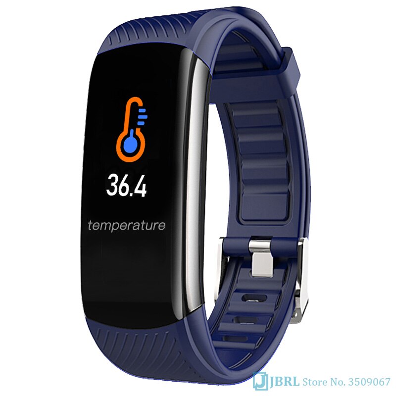 Temperaturklokke barn barneklokker for jenter gutter armbåndsur barn studenter bluetooth klokke elektronisk digital armbåndsur: Blå