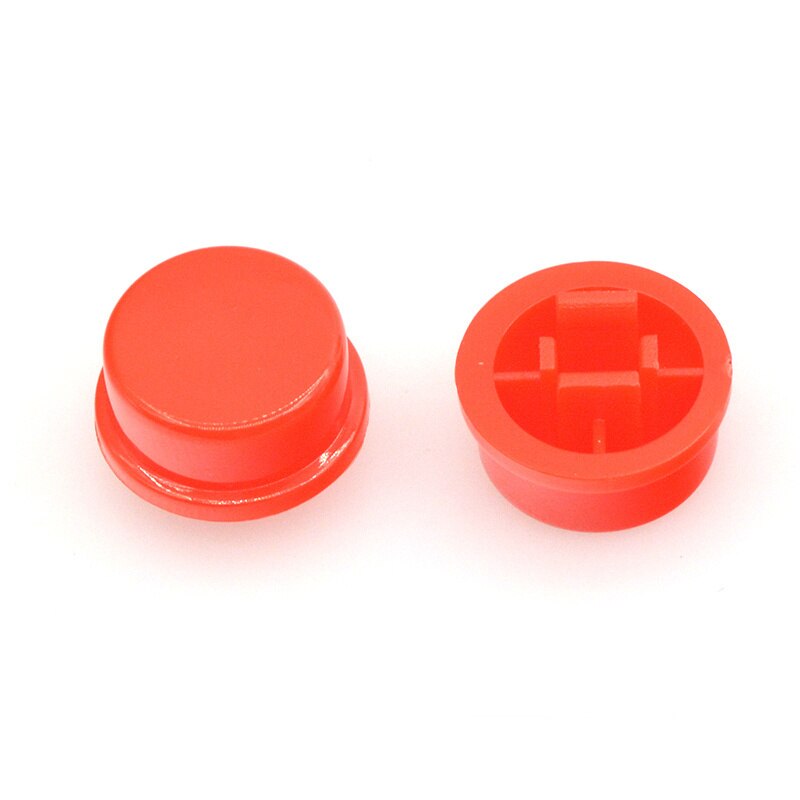 50Pcs Micro switch off-on cap cover 9.58*5.1mm Round rubber tactile push button cap Kits for 12*12*7.3mm Tact Switch Accessories