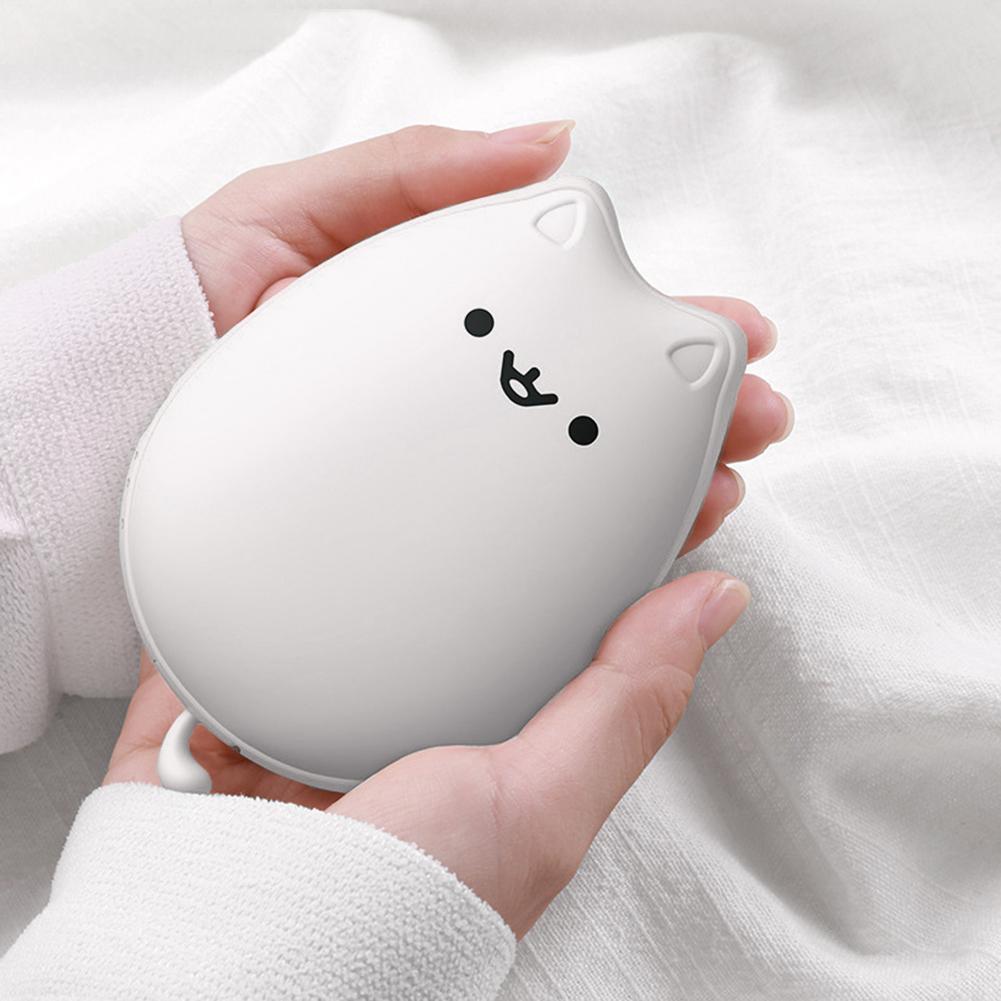 5200mAh Cute Cat Pocket Heater Hand Warmers Pocket Heater Portable Rechargeable Hand Warmer Cat Power Bank For Autumn Winter