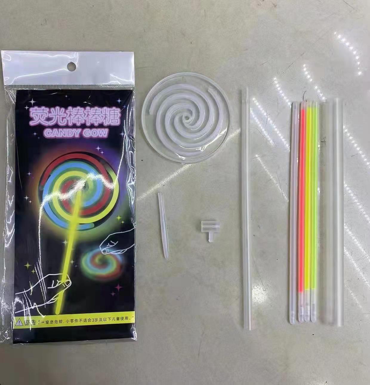 Lollipop-barra luminosa fluorescente para niños y adultos, palitos de luz para carnaval, Rave, baile, suministros de boda, navidad: Default Title