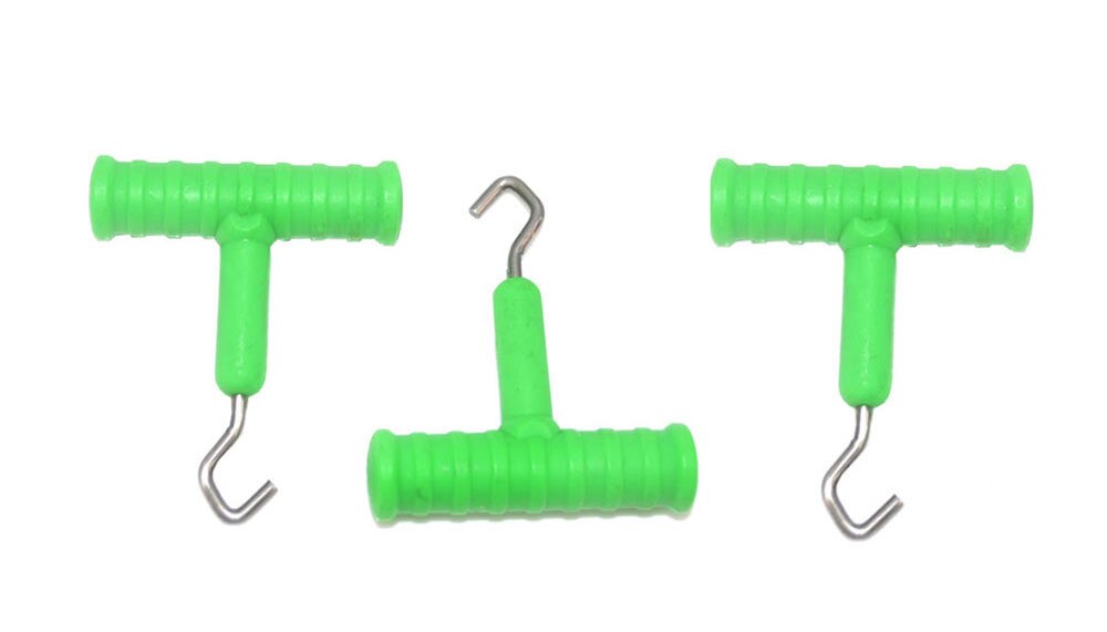 3 Stuks Karpervissen Apparatuur Knoop Pull Tool Knoop Haak Puller Voor Karpervissen Rig Terminal Tackle: Green