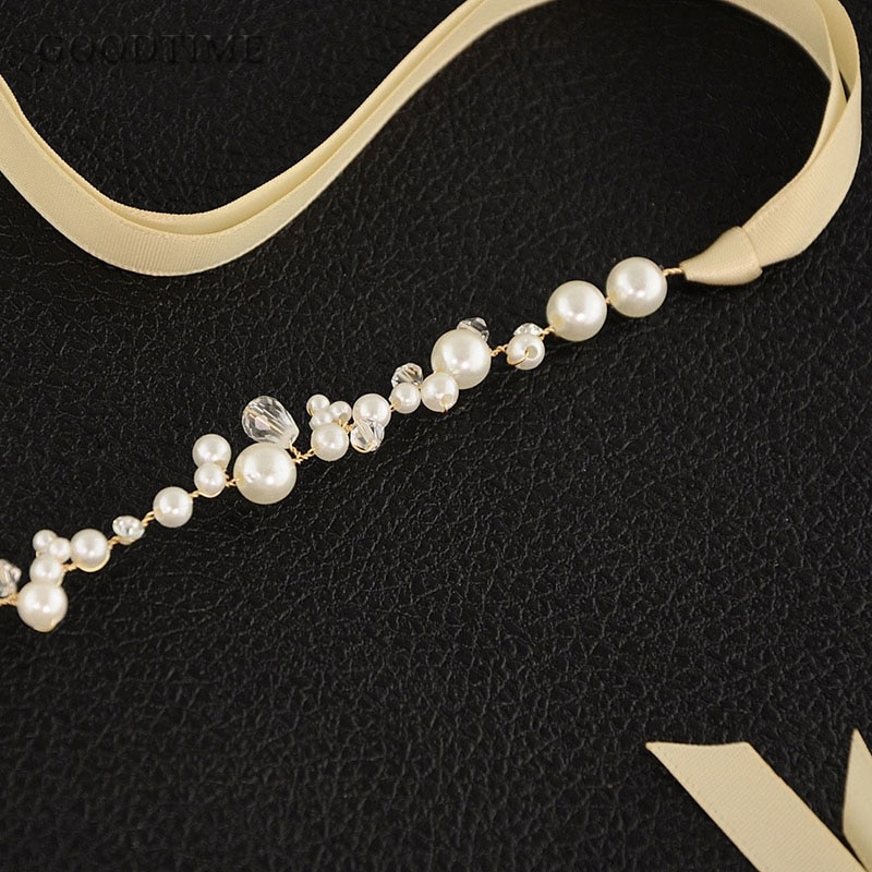 Noble cinturón nupcial con perlas, fajín de boda, cinturones finos para vestido de noche, accesorios de boda, cinturón delgado para de mujer