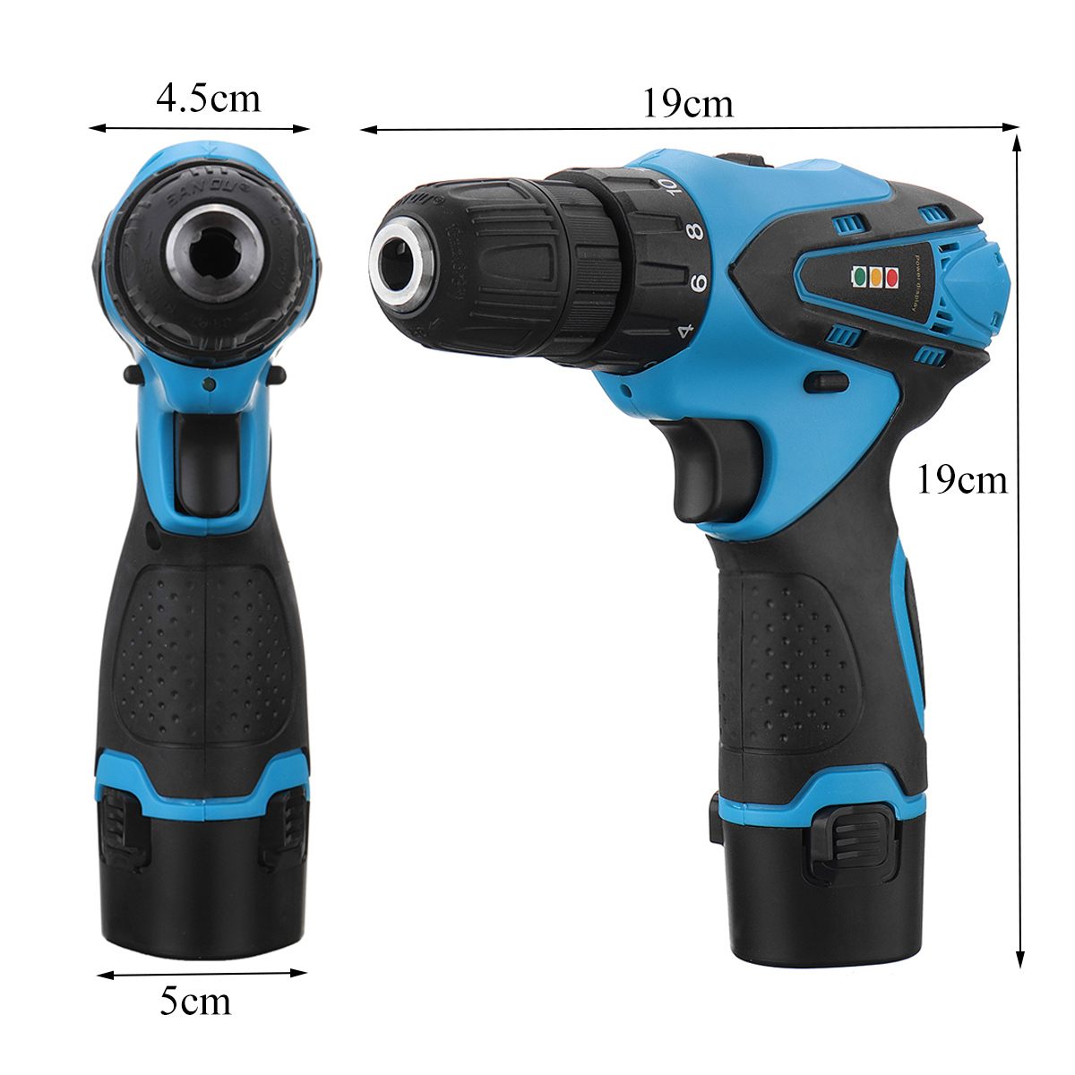 1Set 12V 160W Electric Screwdriver Cordless Drills Driver Screw 2Speed Lithium-ion Screwdriver with Rechargeable Battery