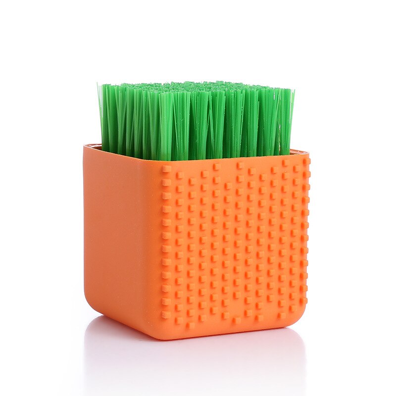 Cepillo de silicona multifunción para lavar ropa, pelo suave, limpieza de zapatos, ropa interior, ropa interior: orange