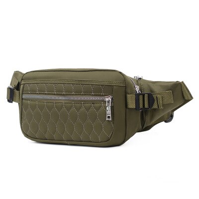 Sac banane à carreaux à la taille pour femmes, sacoche ceinture, sacoche ceinture, en Nylon, pour porte-monnaie Mobile,: Army green