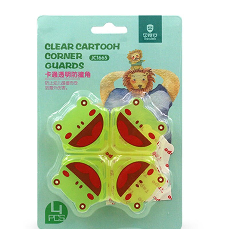 Cute cartoon frog children baby safety thickened transparent table corner soft protective cover anti-collision corner protector: Default Title