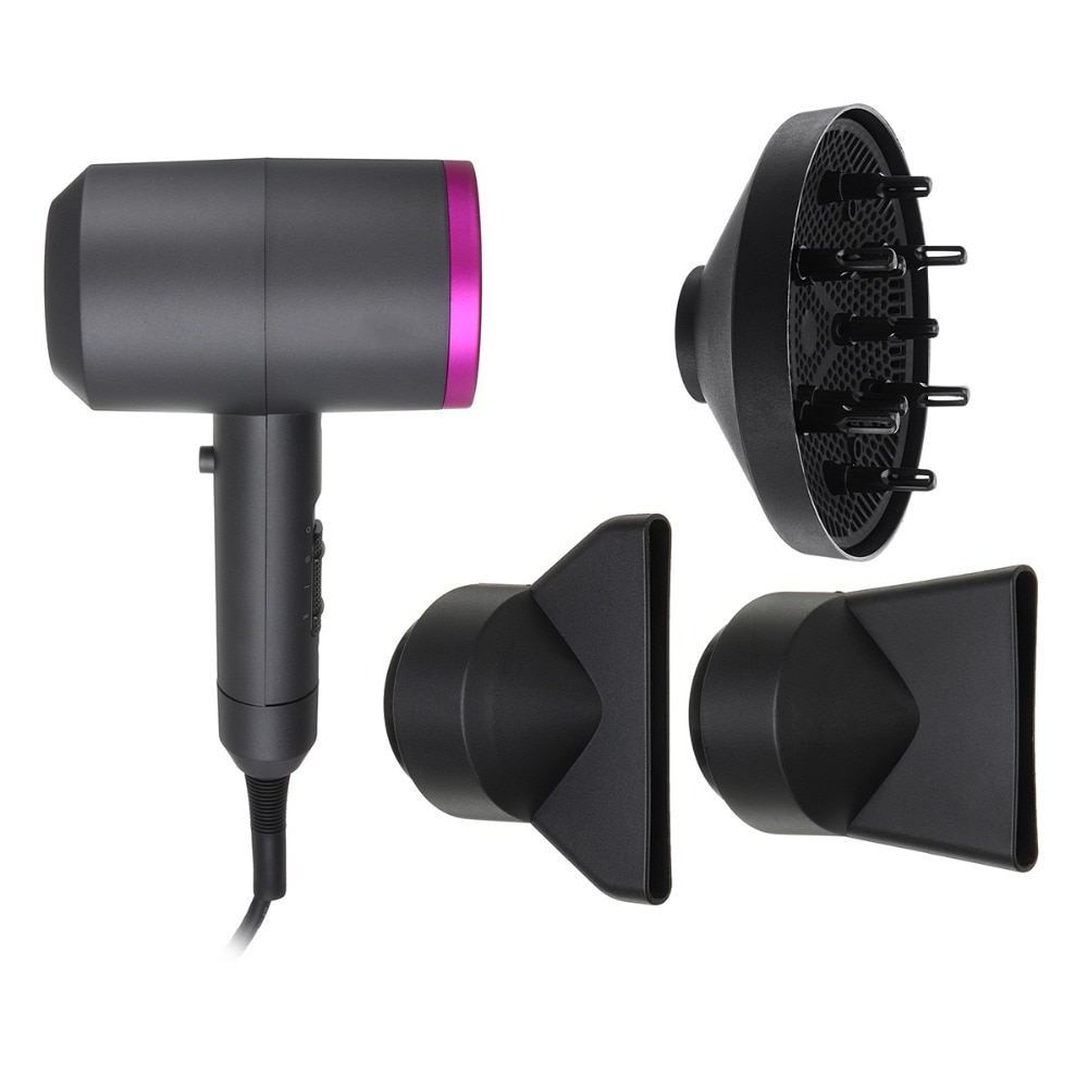 3 in 1 Salon Hair Dryer Styler Large Power Hair Repairing Hair Volumizing Ion Air Blower Constant Temperature 3 Nozzles Fast Dry