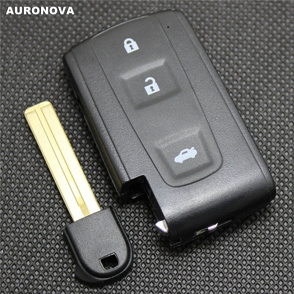 AURONOVA Vervangen Smart Key Shell voor Toyota Crown 2.5 3.0 3 Knoppen Afstandsbediening Autosleutel Geval Met Ongesneden Blad