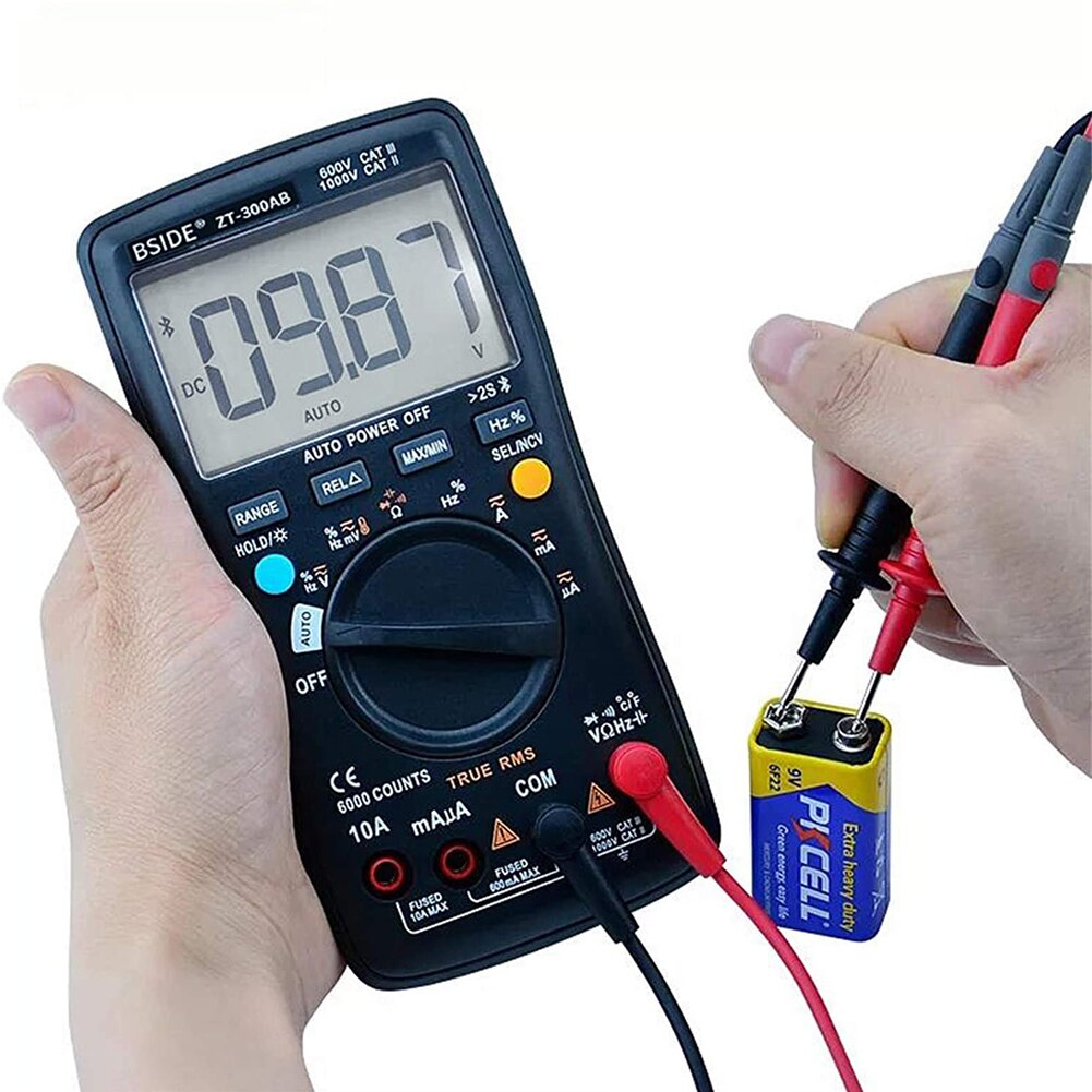 Multímetro de alta precisión, multímetro Digital inalámbrico, ABS, Bluetooth, resistencia Digital, probador de temperatura de capacitancia