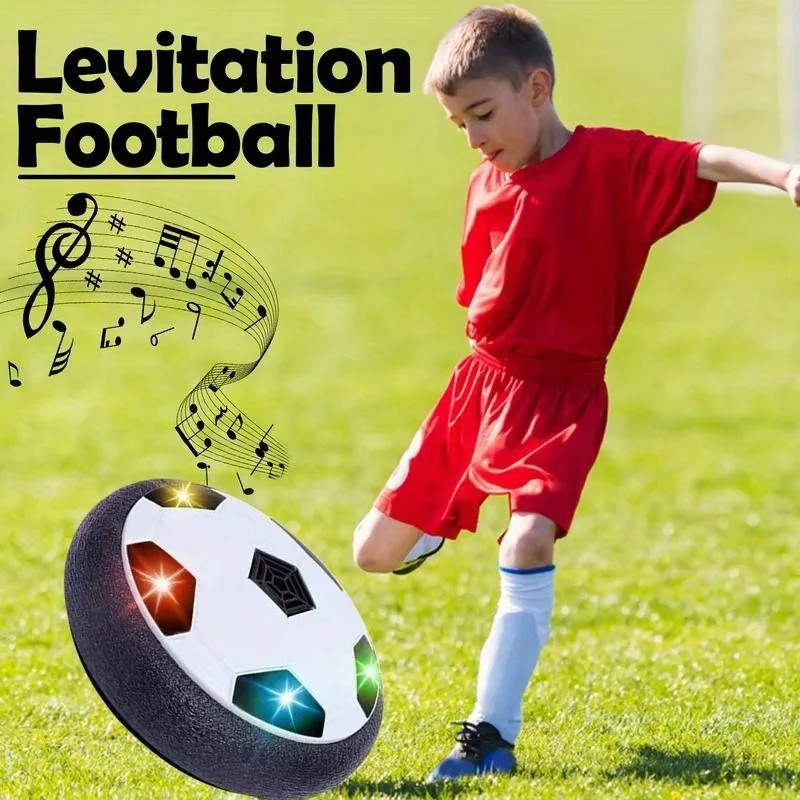 Fjädring luftfotboll elektrisk levitering sportleksak abs svävar fotboll med led-ljus inomhus kollisionsundvikande för barnleksak