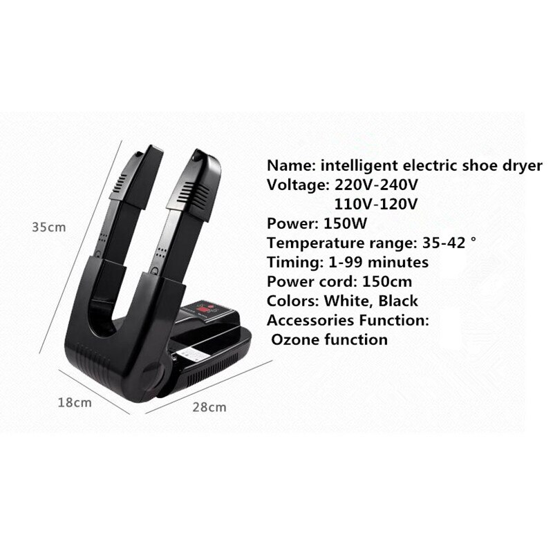 Secador de zapatos de 220V/110V, dispositivo desodorante para olor de botas, calentador, 200W, enchufe de la UE