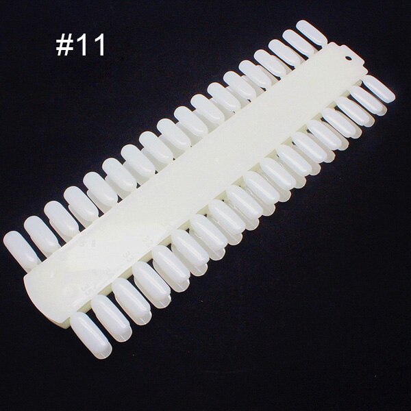 Feivielle 17 optionele tips voor valse nagels kleurenkaart oefendisplay tools transparante witte gesp ring manicure nagelkunsttool: 11