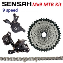 SENSAH MX9 9 Speed MTB Bicycle Groupset 11-40T 11-42T Shift Lever Rear Derailleur Cassette Chain