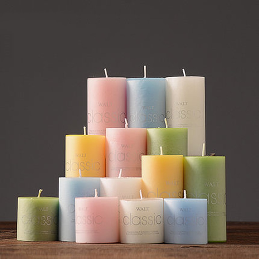 Velas perfumadas Pilar decorativo luz de vela humo libre candelitas brillantes para bodas de cumpleaños vacaciones románticas 5LZ024