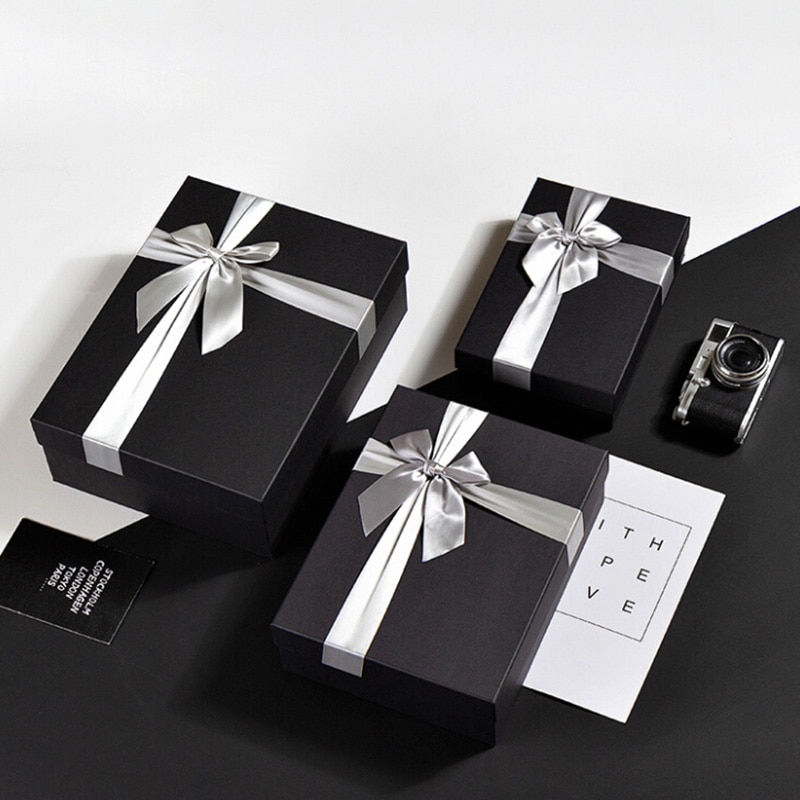 1 stk diy kraftpapir bowknot kasse til bryllup valentinsdag fødselsdagsfest slik jul fest boxe smykker sæt boks
