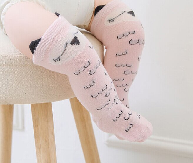 Baby kinderen meisjes peuter vos sokken zachte katoenen kniekousen meisjes sokken bloemen schattig: H
