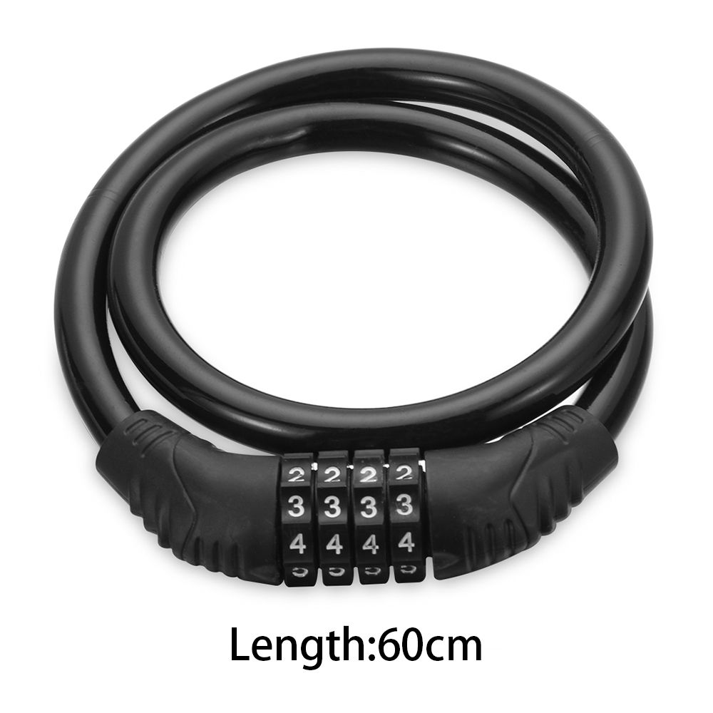 Bicycle Steel Cycle Security Cable Chain Bike Lock Padlock Combination Number 4 Digit Password