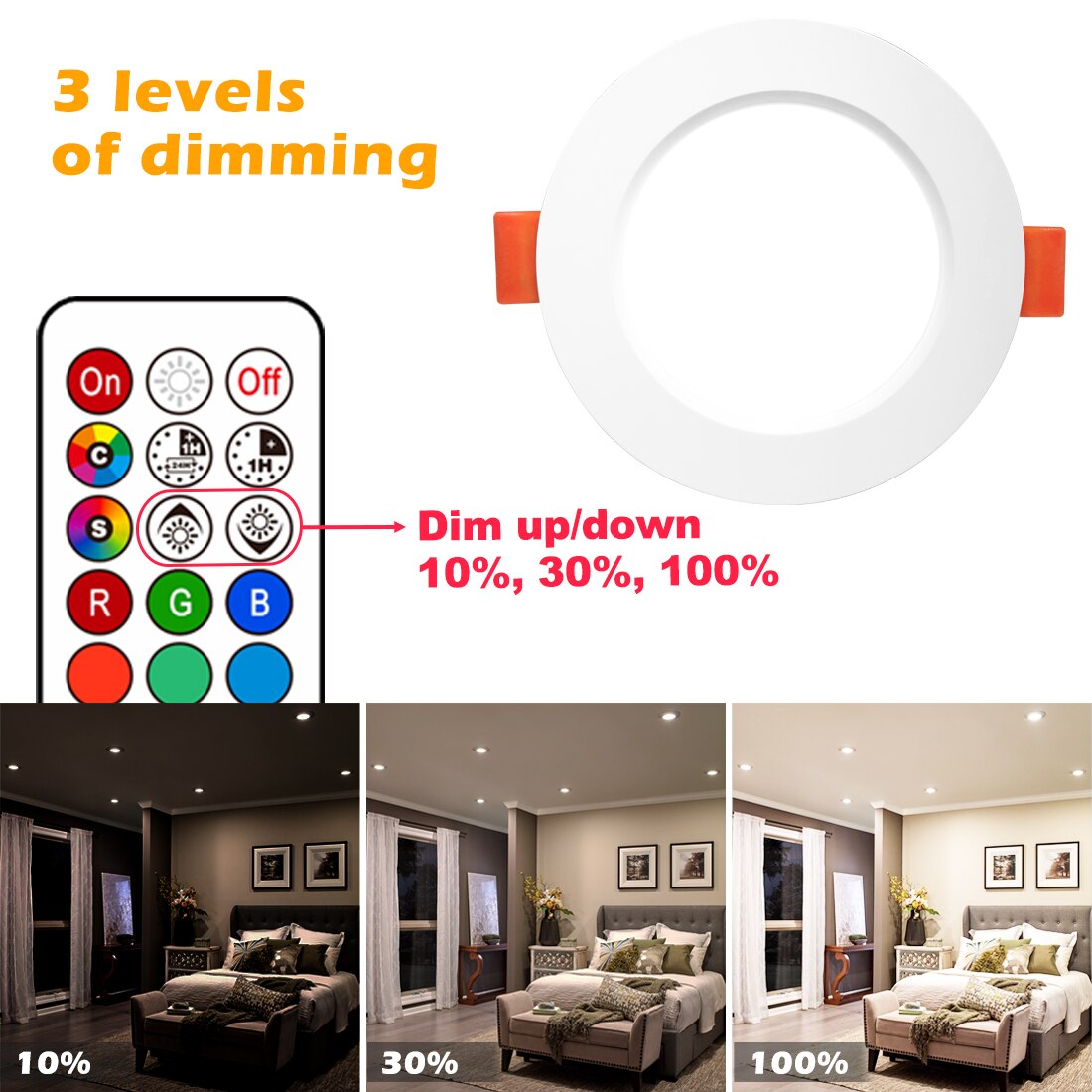 Led Downlight Spot Led Verzonken Smart Dimbare Plafond 7W Ronde Plafond Licht 220V 110V Rgb Kleur Veranderende warm Koud Wit Lamp